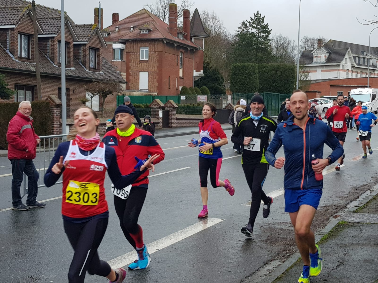 En pleine course