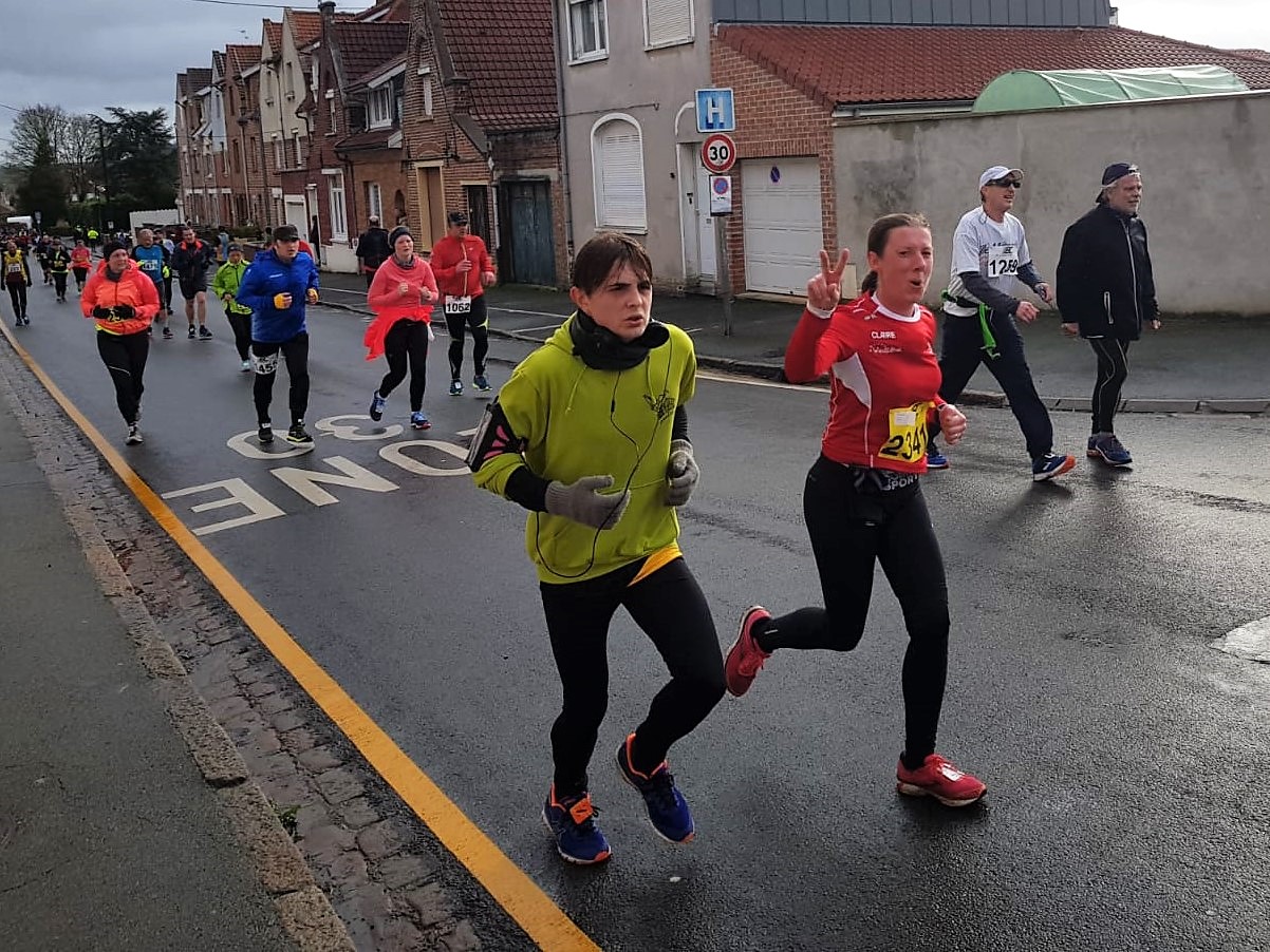 En pleine course