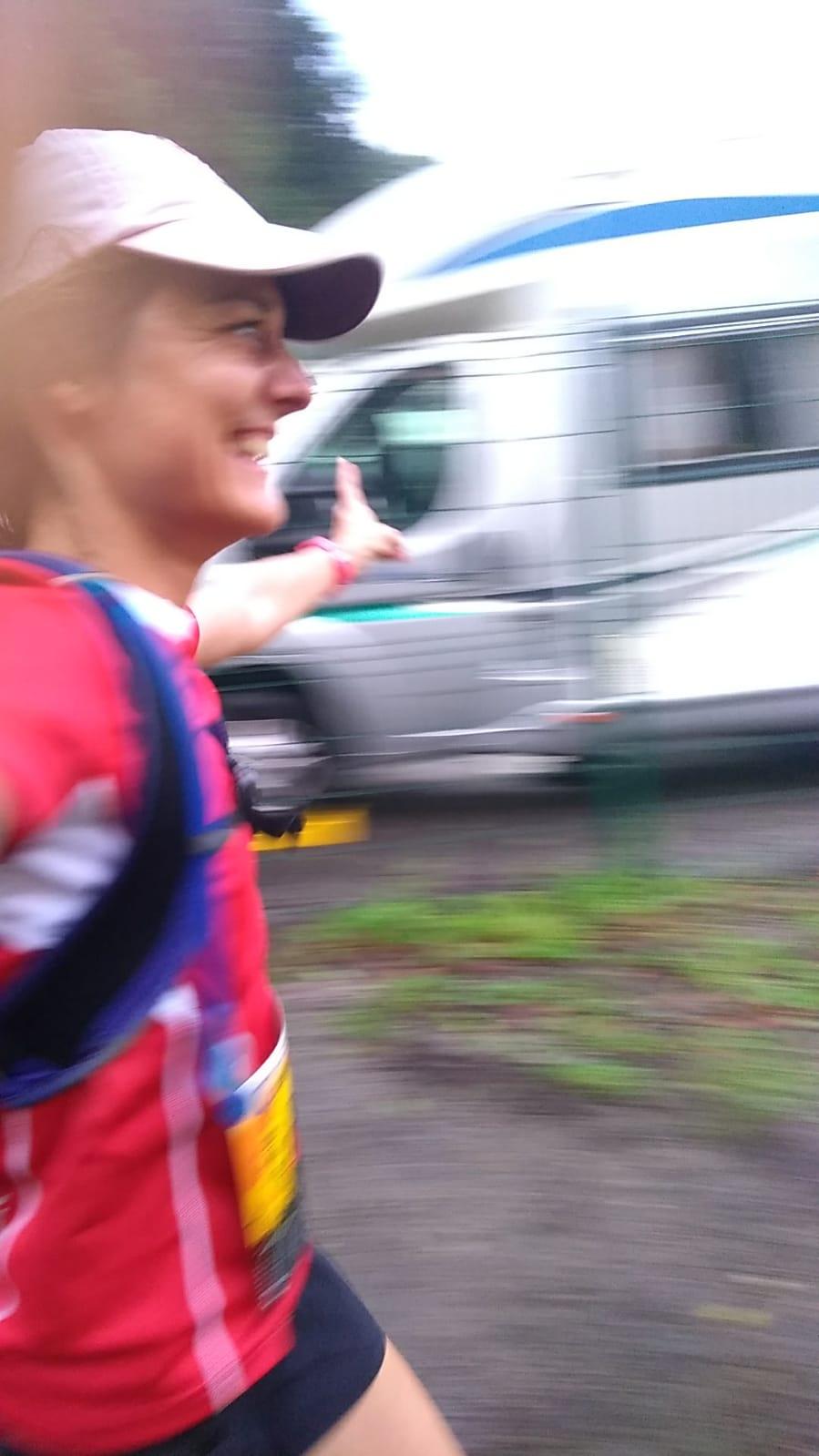 La joie de l'arrivée