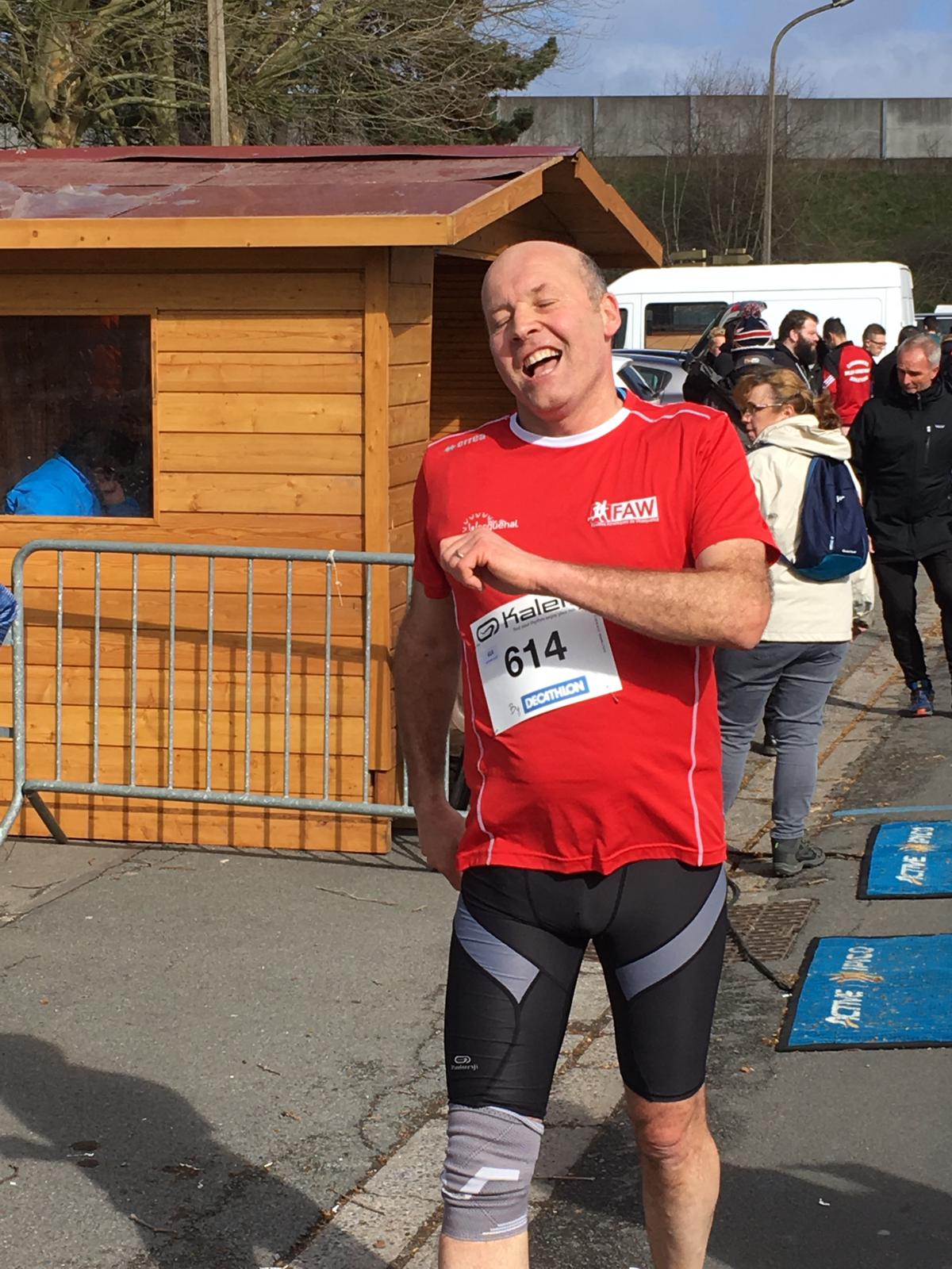 A l'arrivée du semi-marathon