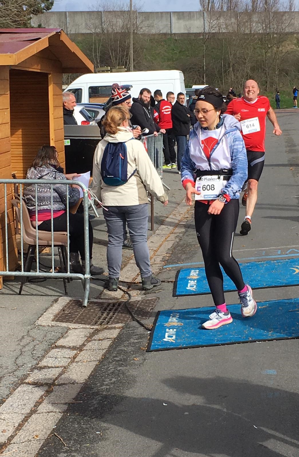 A l'arrivée du semi-marathon