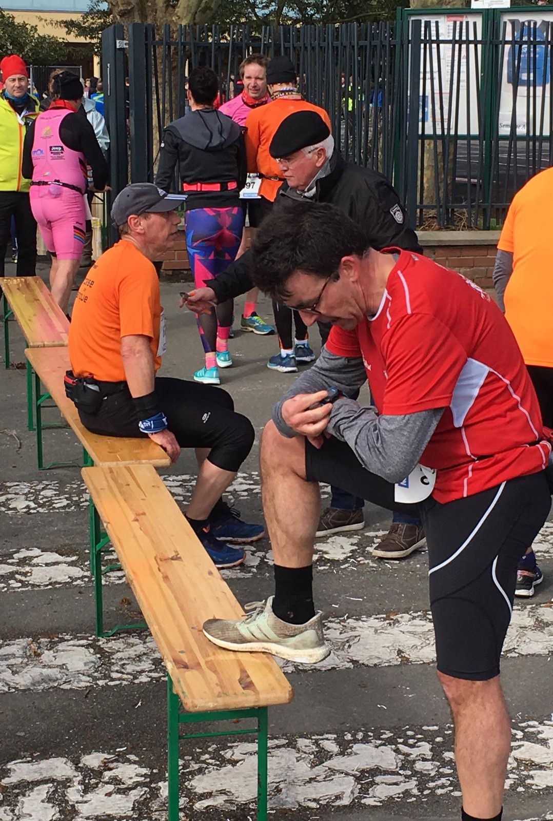 On vérifie le temps après l'arrivée du semi-marathon