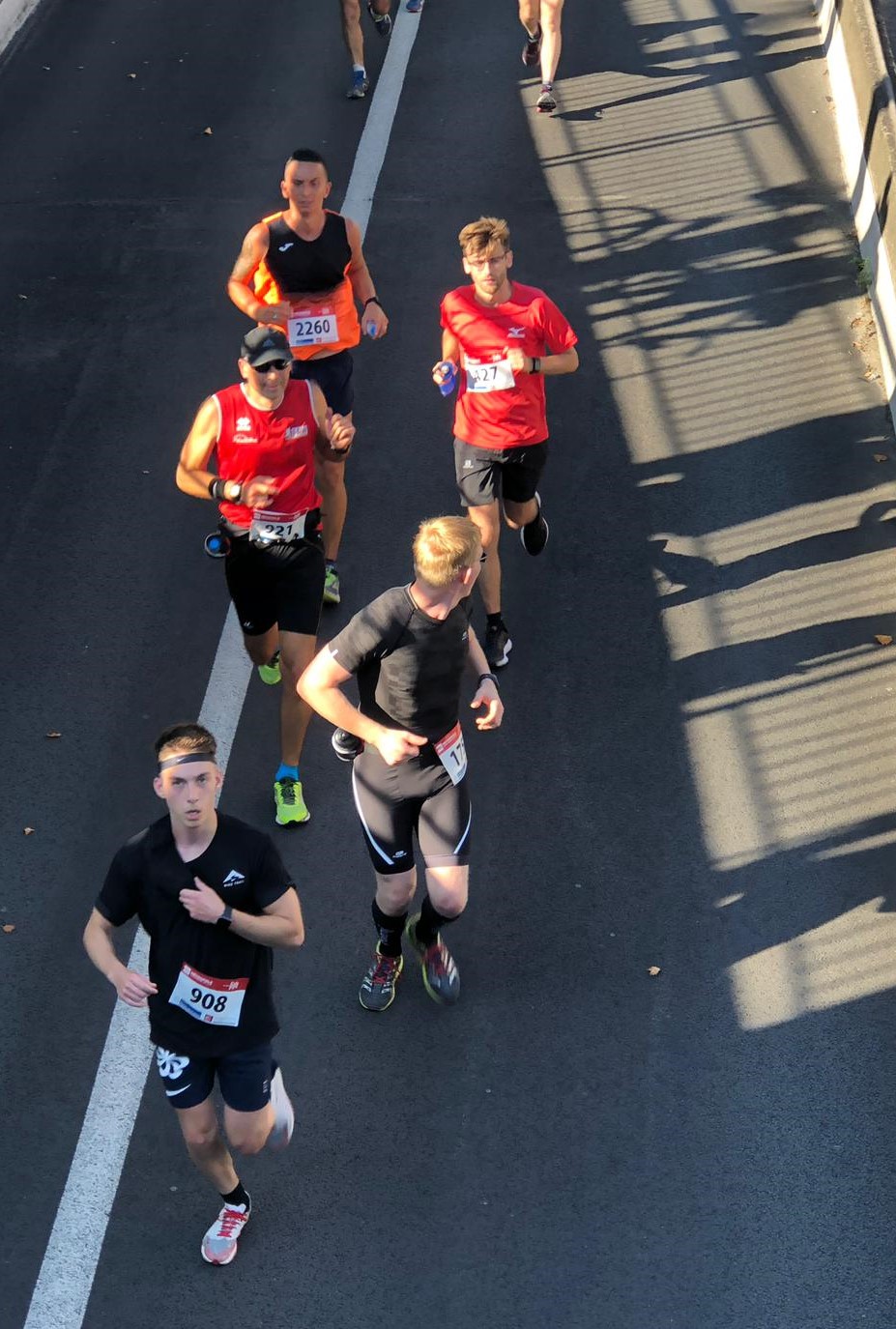 Pendant le semi-marathon