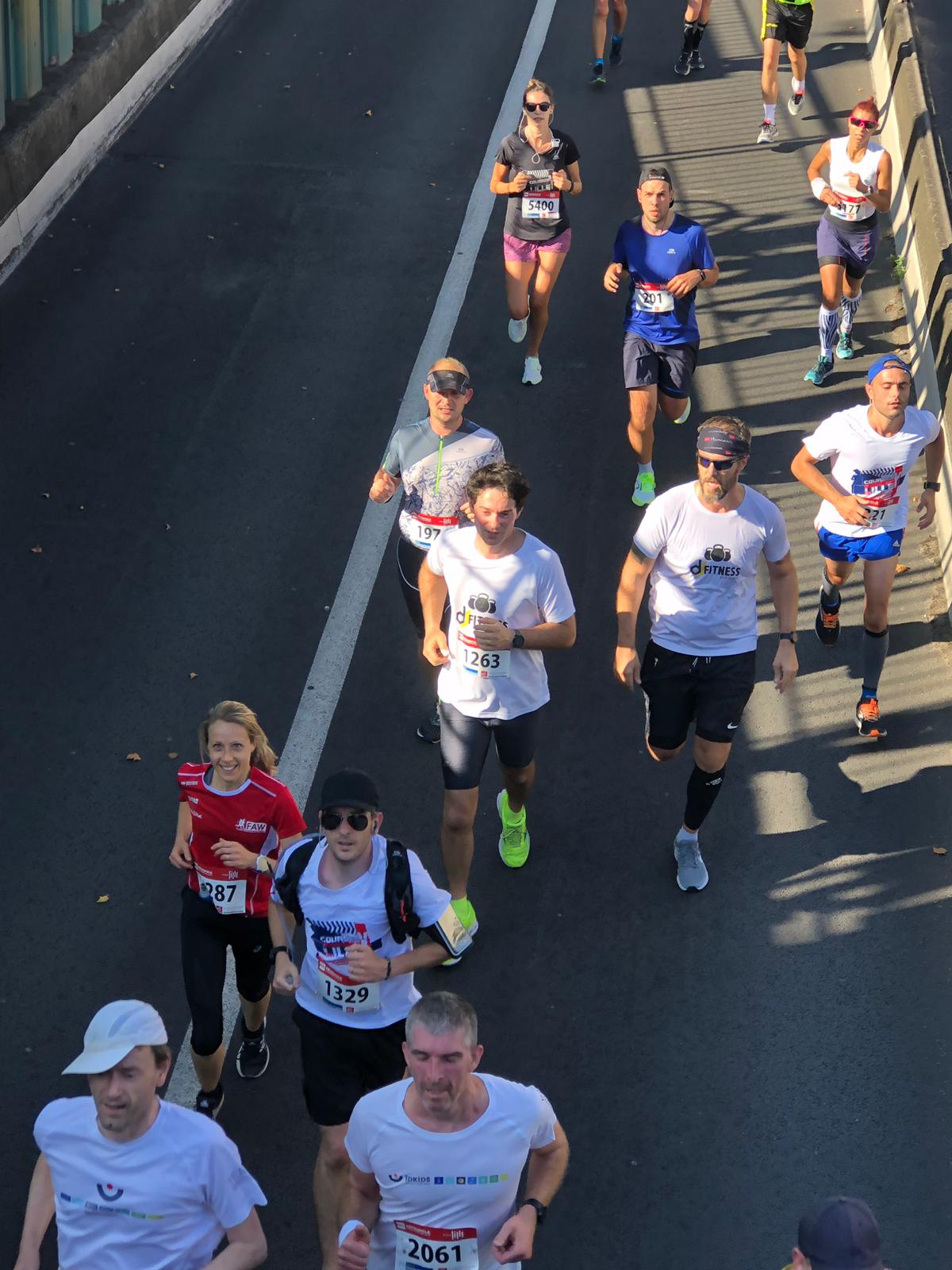 Pendant le semi-marathon