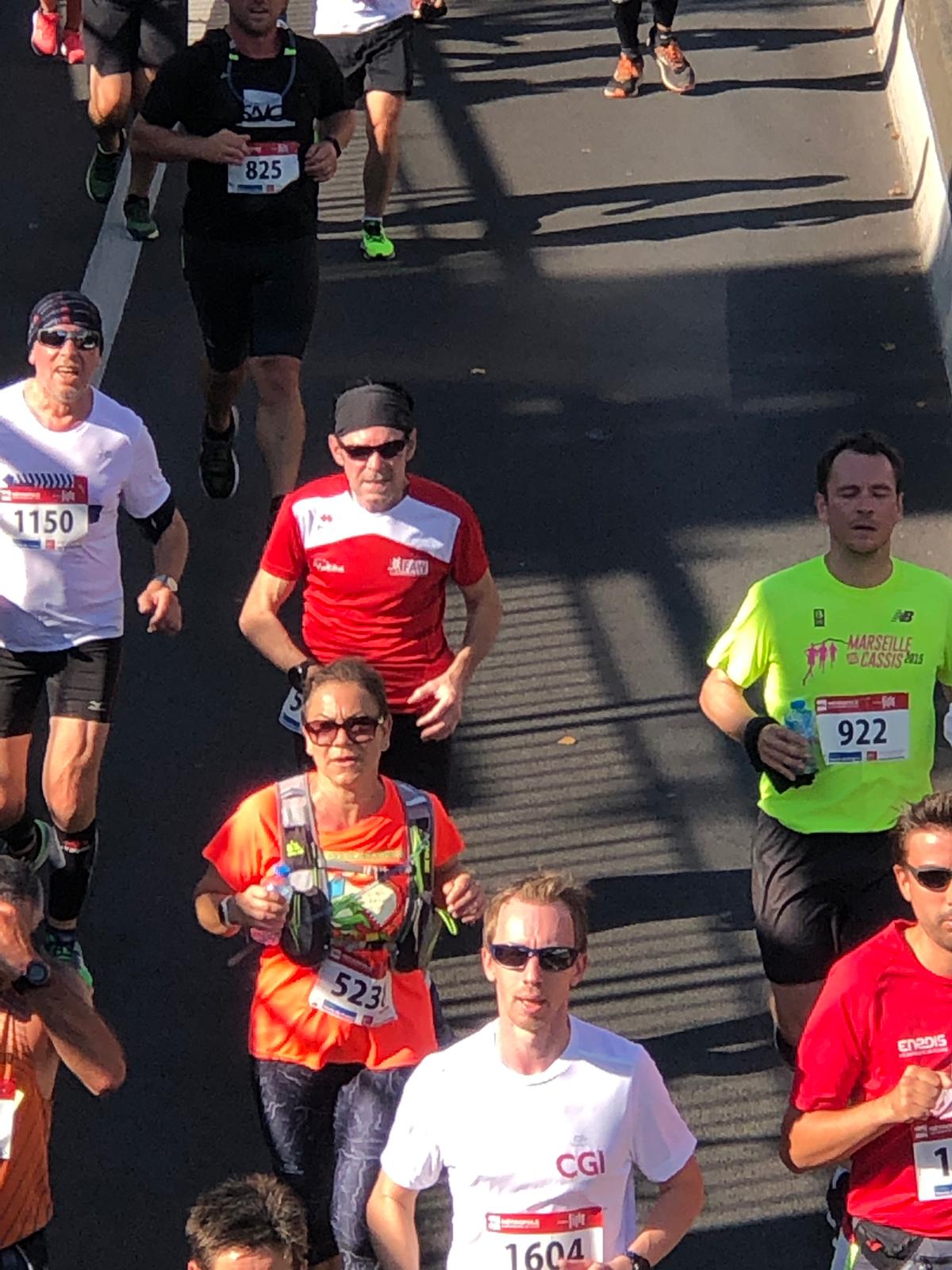Pendant le semi-marathon