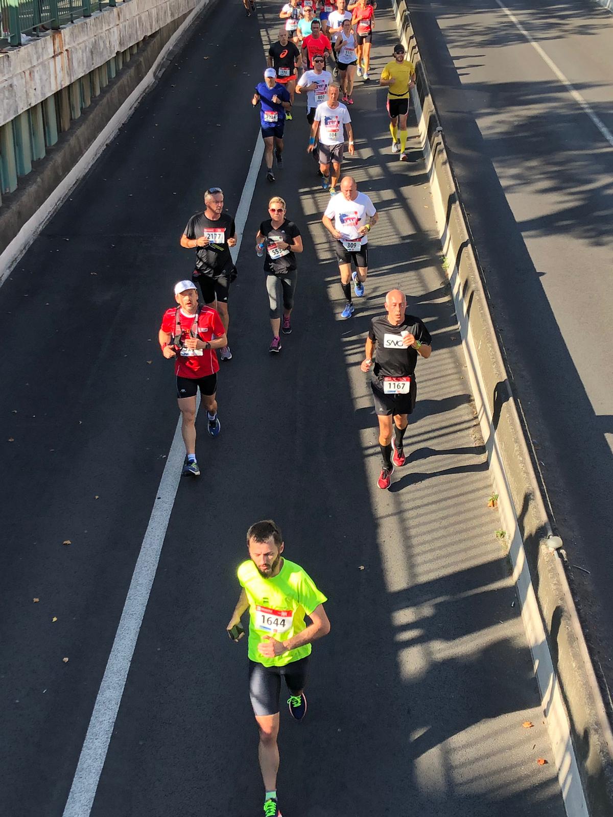 Pendant le semi-marathon