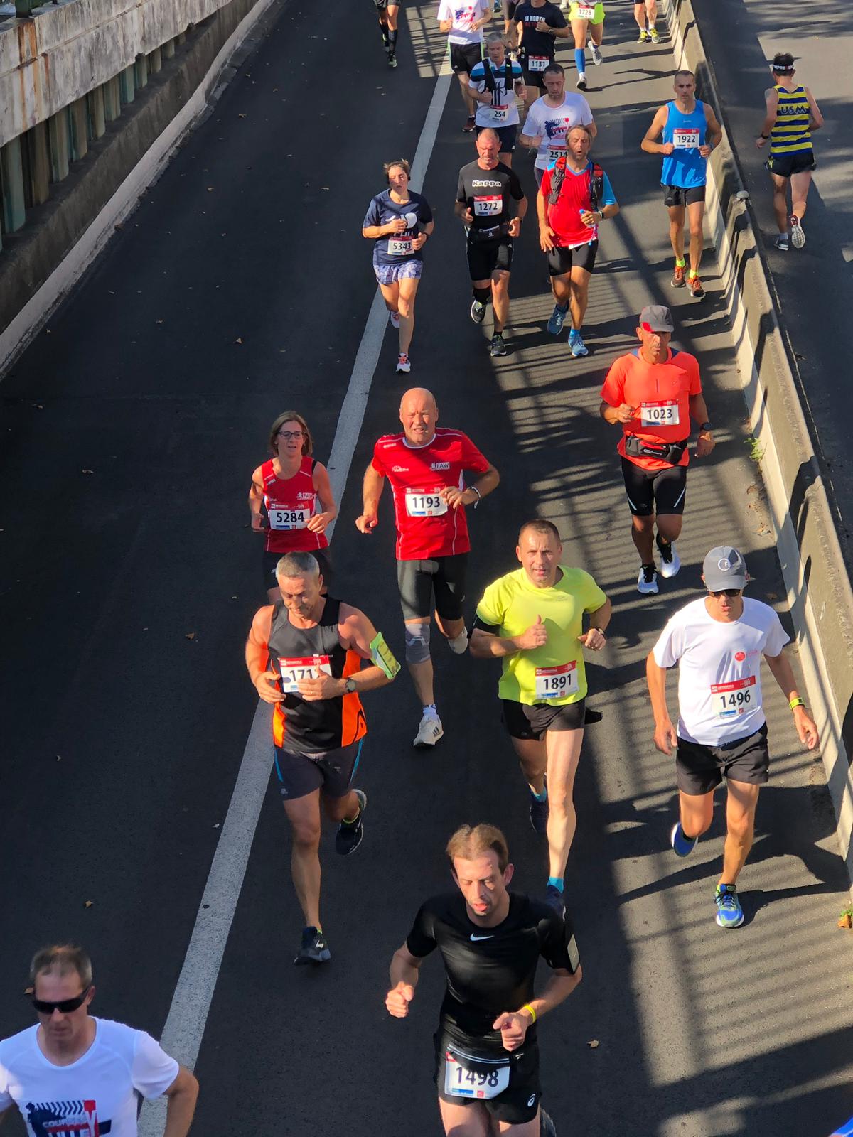 Pendant le semi-marathon