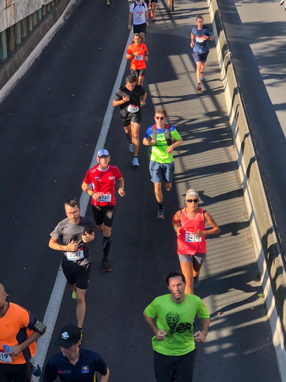 Pendant le semi-marathon