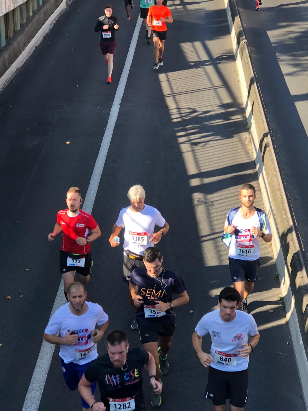 Pendant le semi-marathon