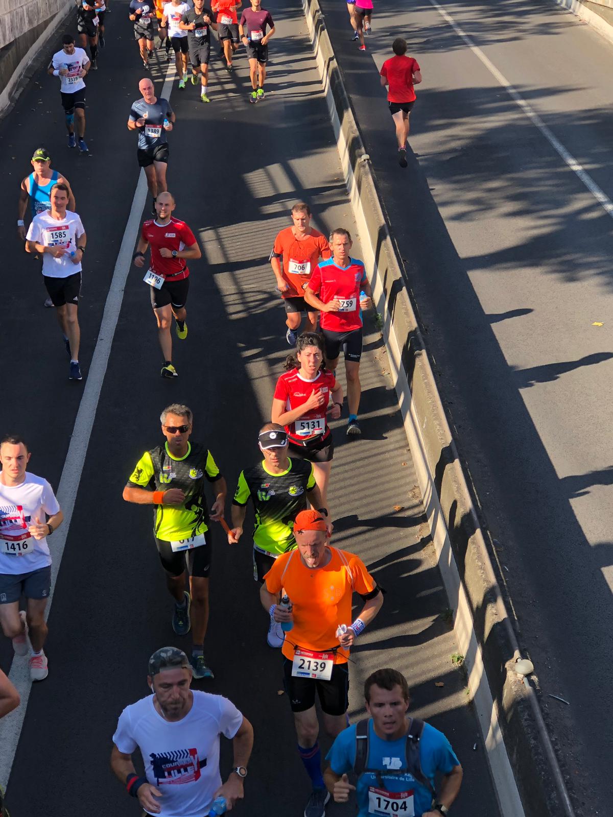 Pendant le semi-marathon