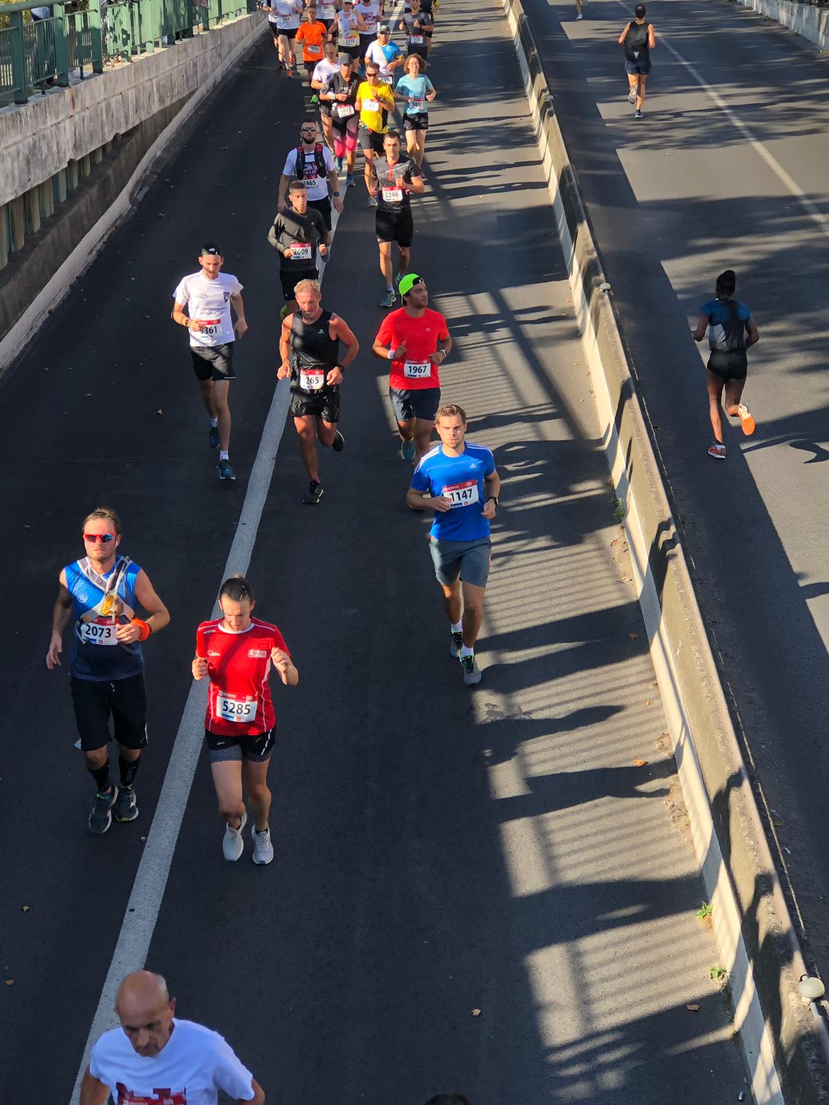 Pendant le semi-marathon