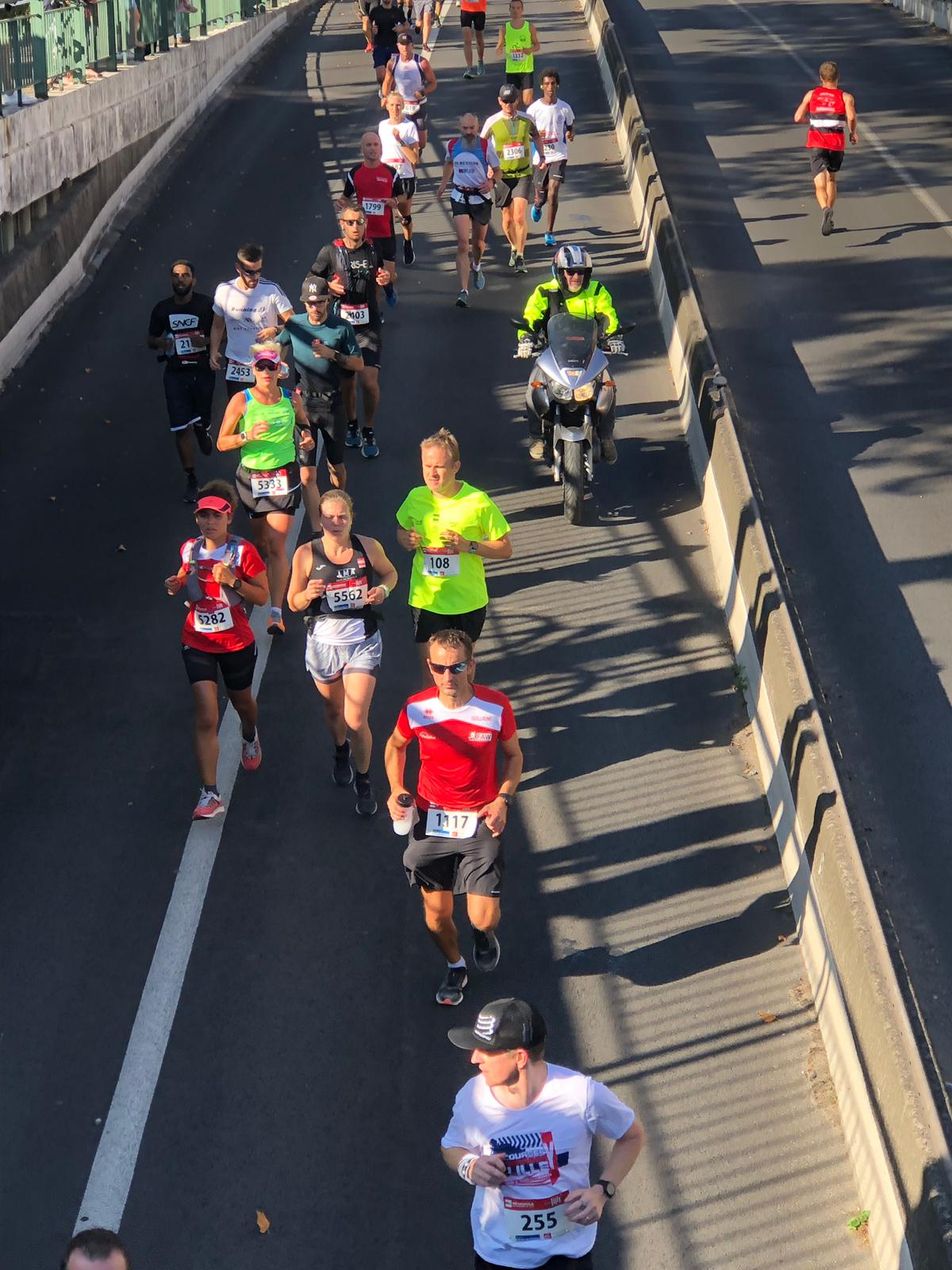 Pendant le semi-marathon