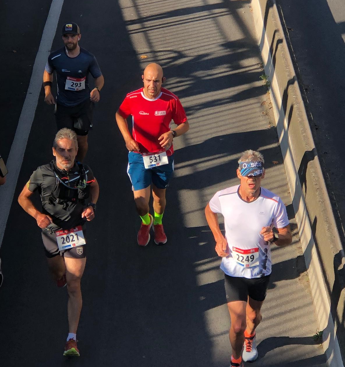 Pendant le semi-marathon