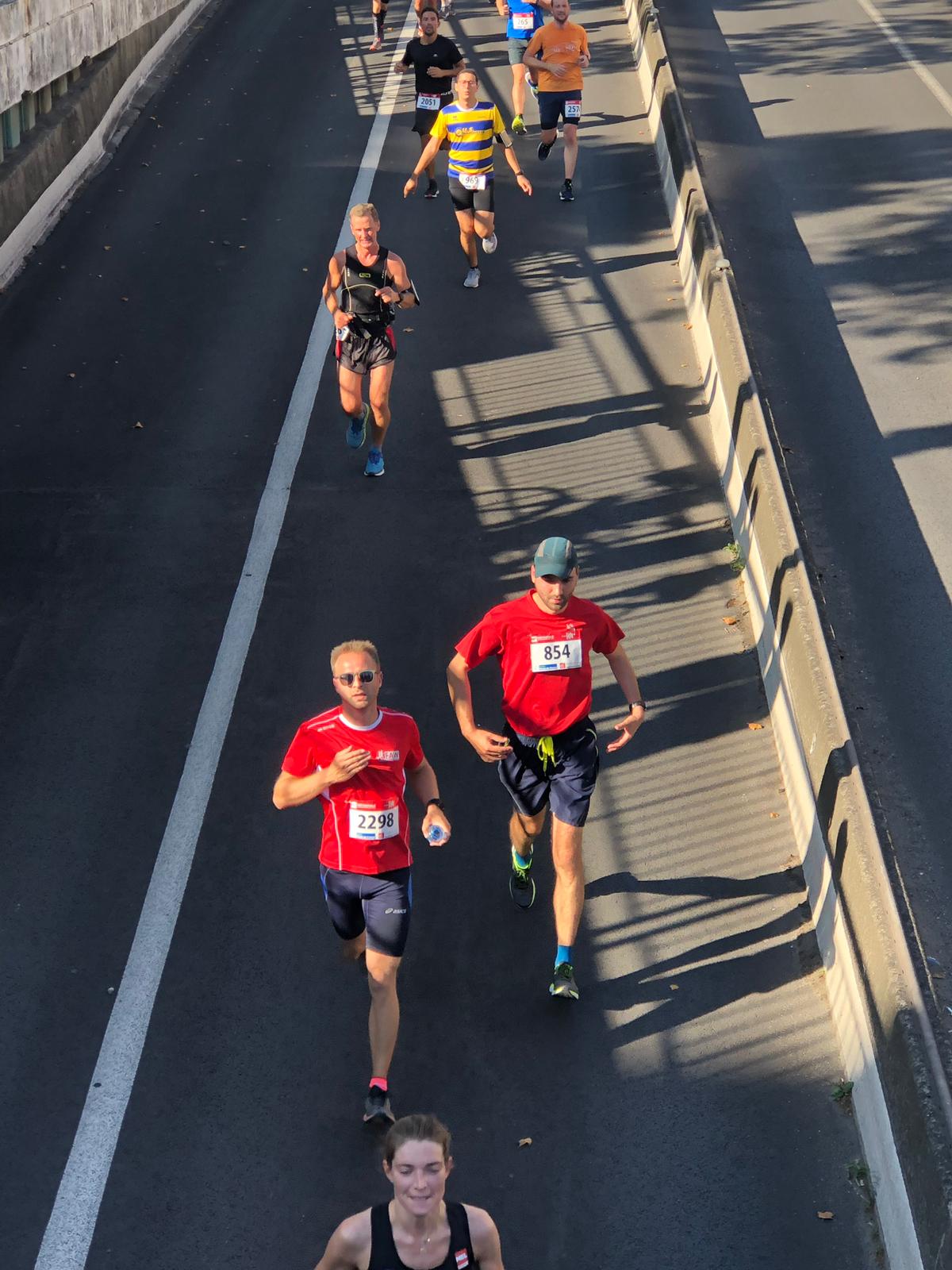 Pendant le semi-marathon