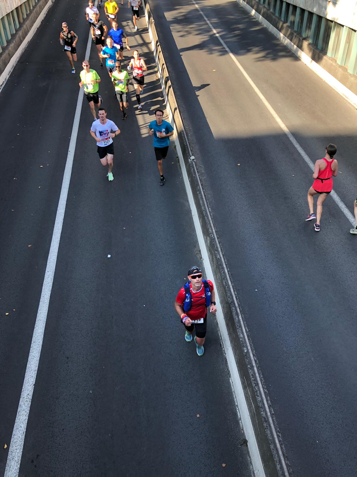 Pendant le semi-marathon
