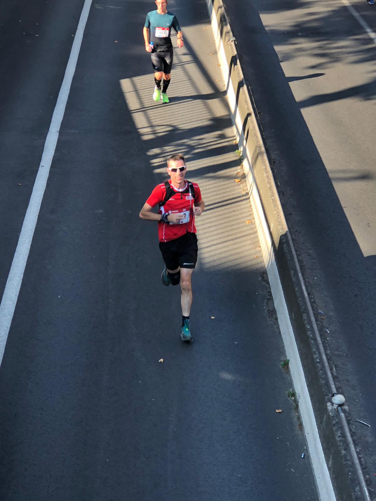 Pendant le semi-marathon
