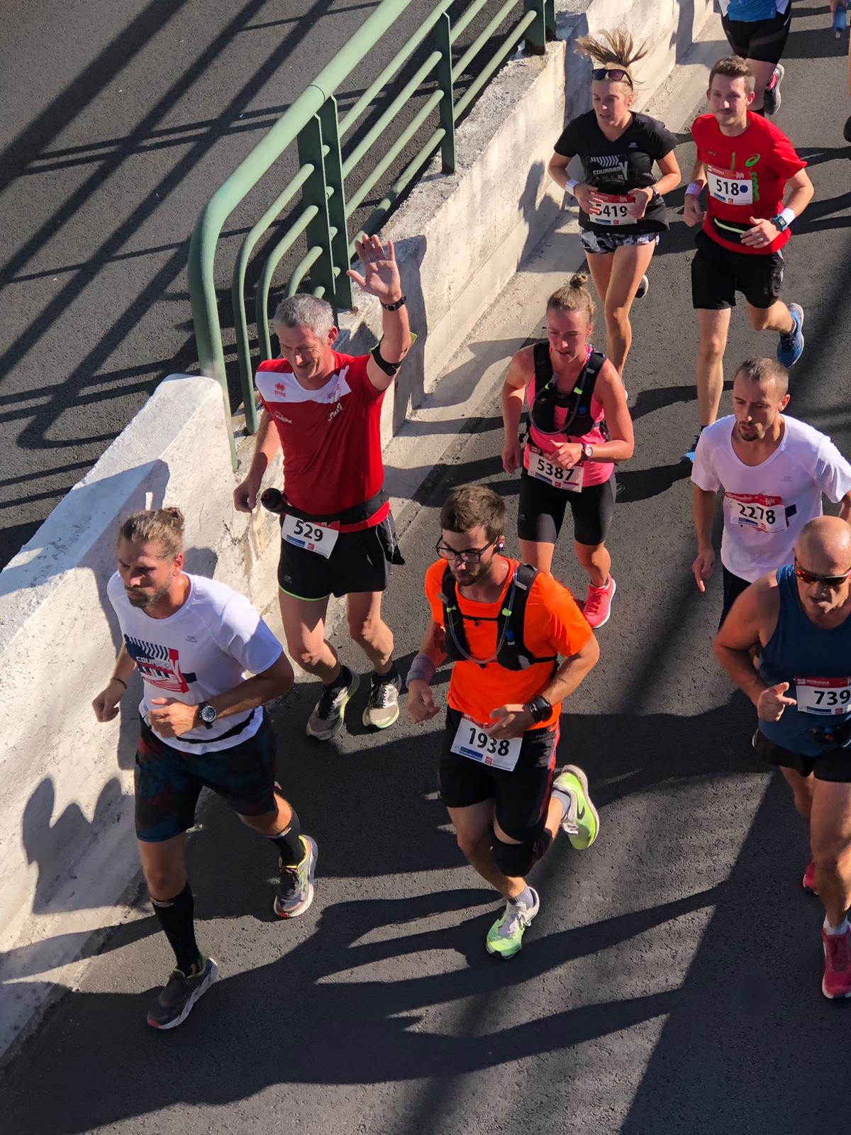 Pendant le semi-marathon