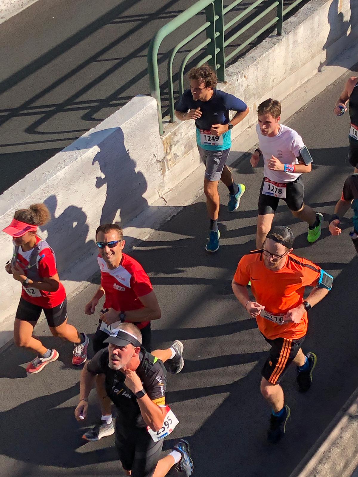 Pendant le semi-marathon