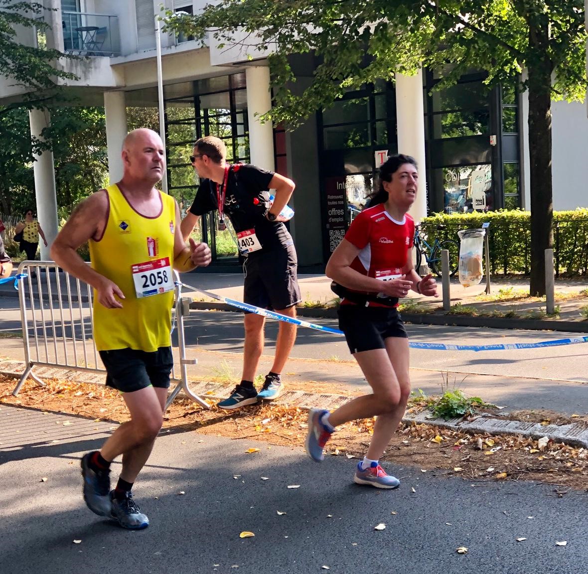 Pendant le semi-marathon