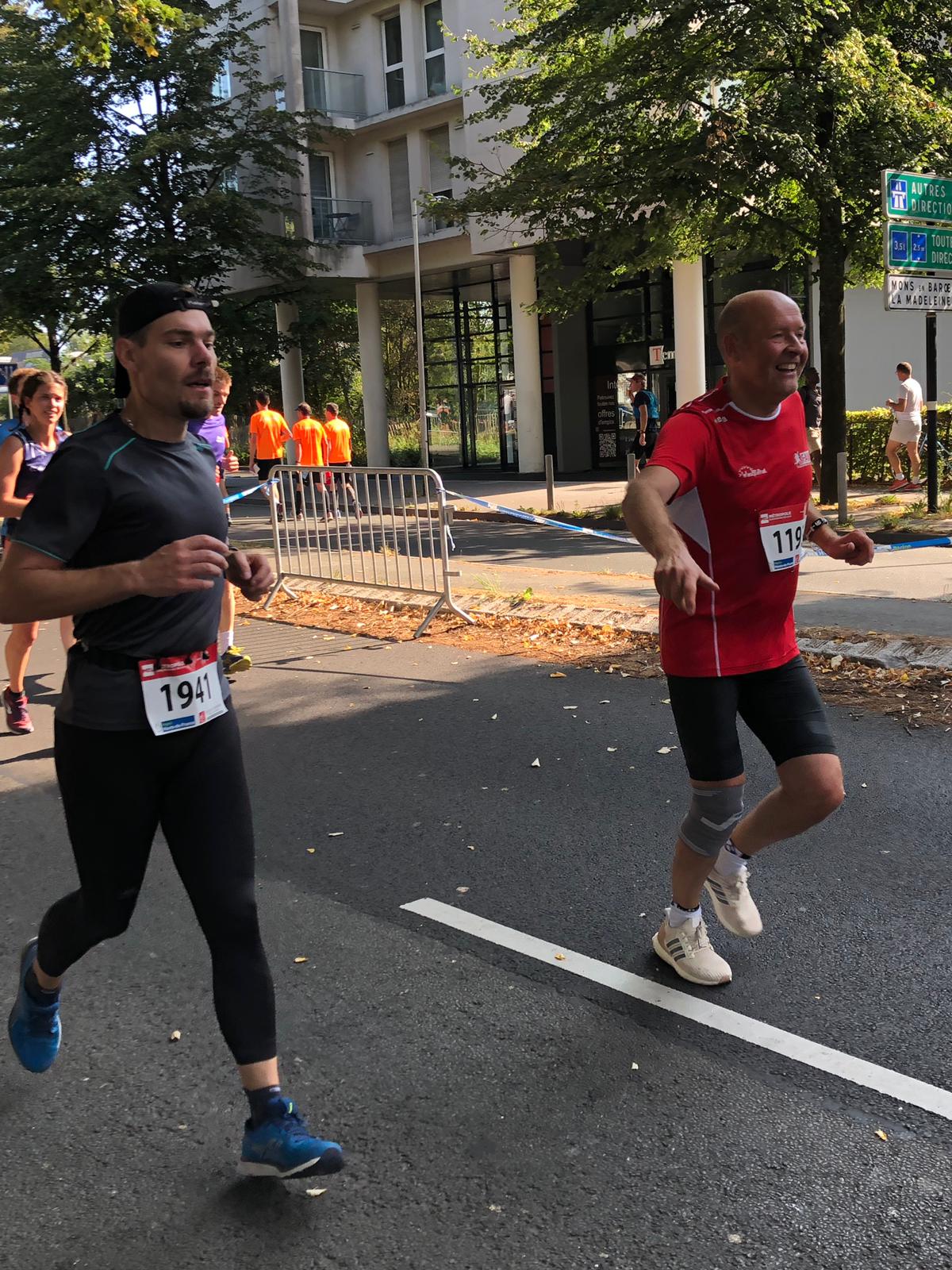 Pendant le semi-marathon