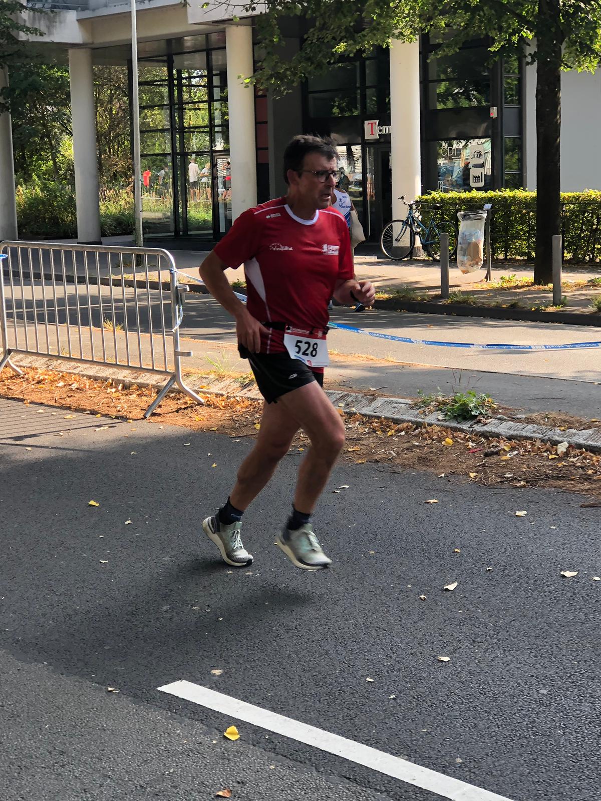 Pendant le semi-marathon