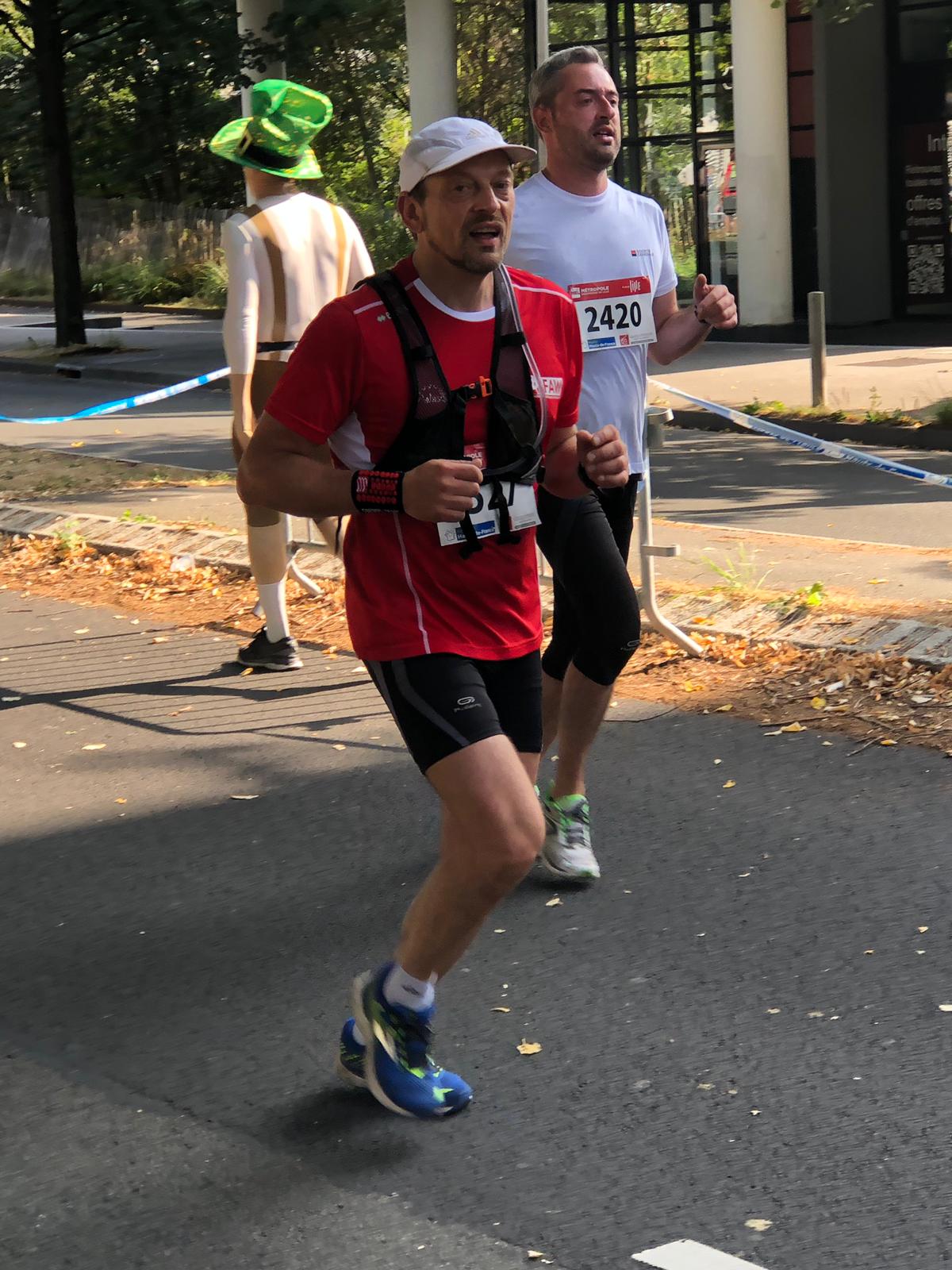 Pendant le semi-marathon