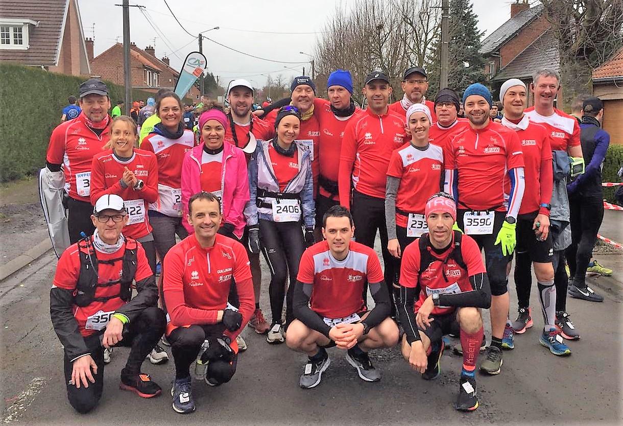 Regroupement avant le départ du semi-marathon