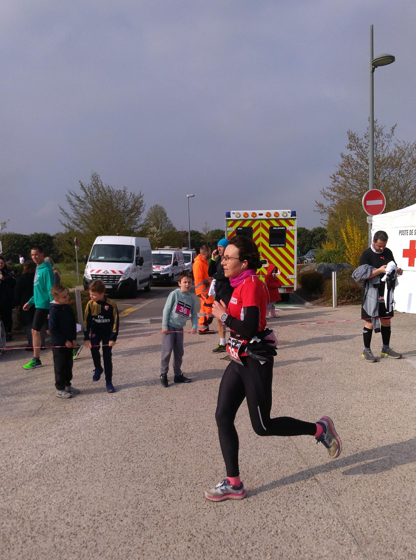 Pendant le semi-marathon