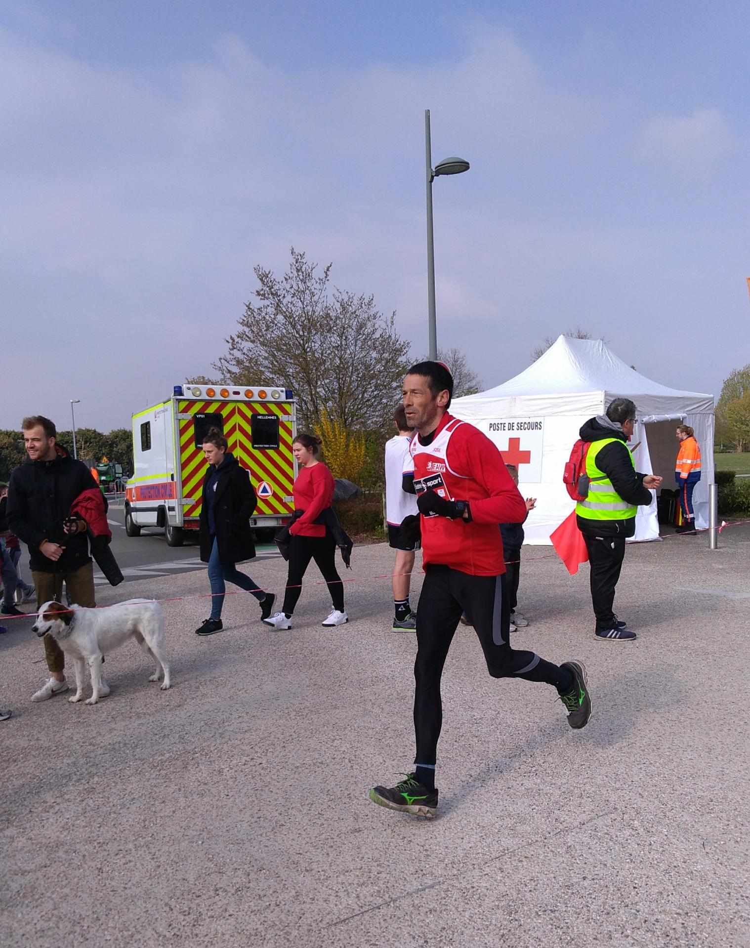 Pendant le semi-marathon