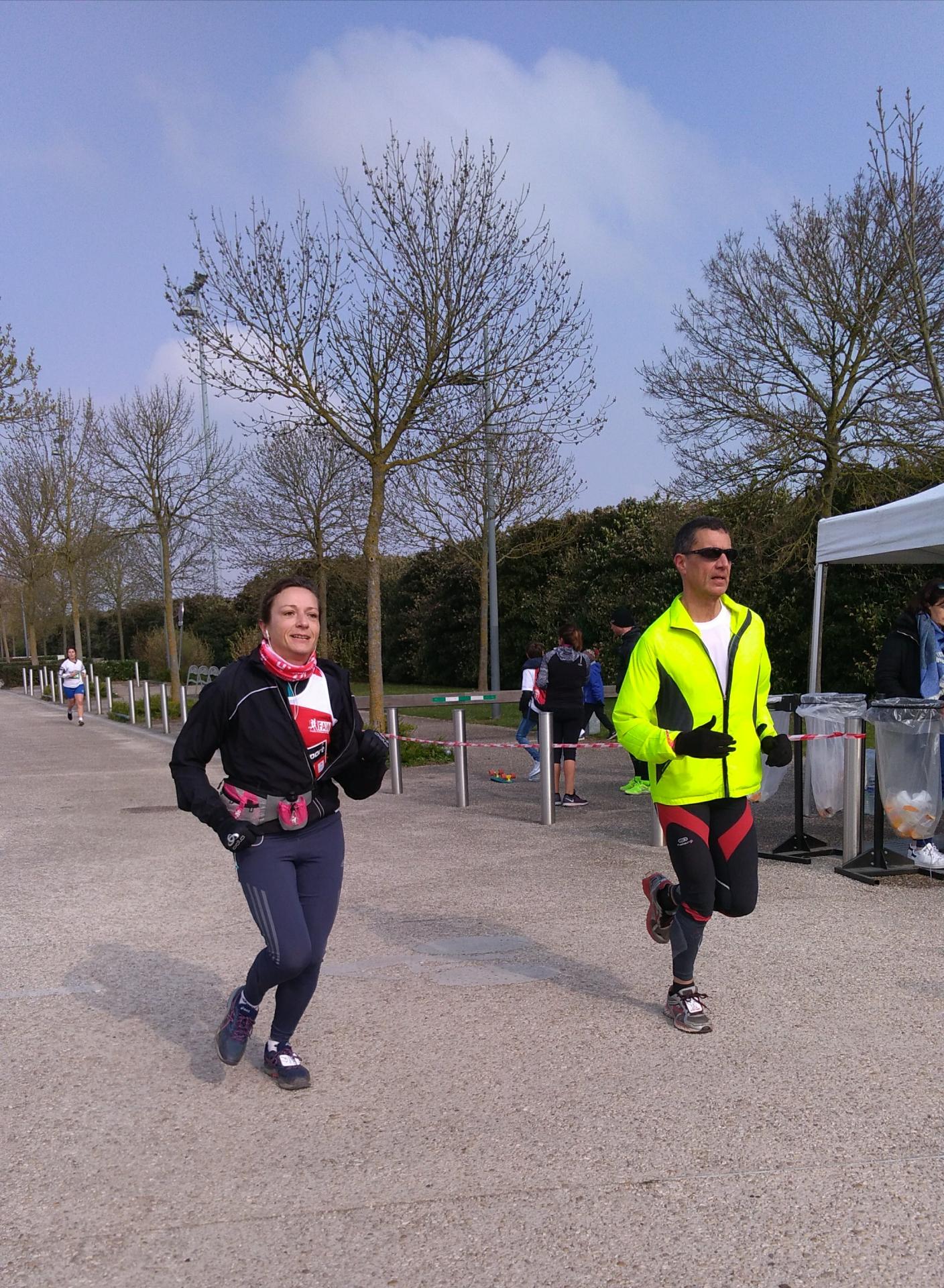 Pendant le semi-marathon