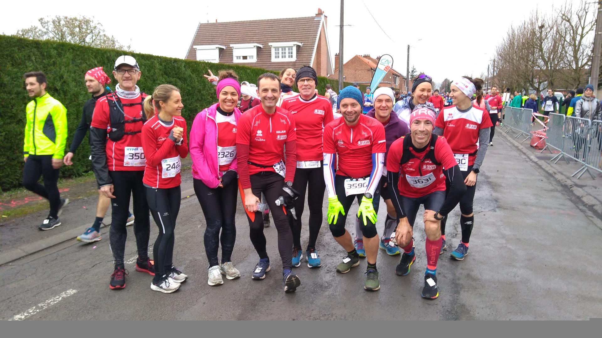Regroupement avant le départ du semi-marathon