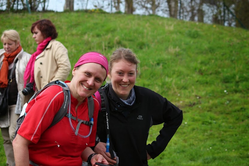 À l'arrivée  Isa et Elise