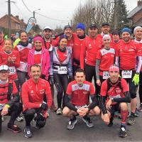 Regroupement avant le départ du semi-marathon