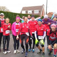 Regroupement avant le départ du semi-marathon