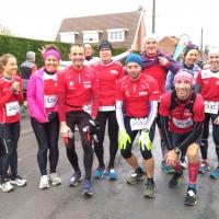 Regroupement avant le départ du semi-marathon